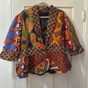 Orange Multi Patchwork Blazer